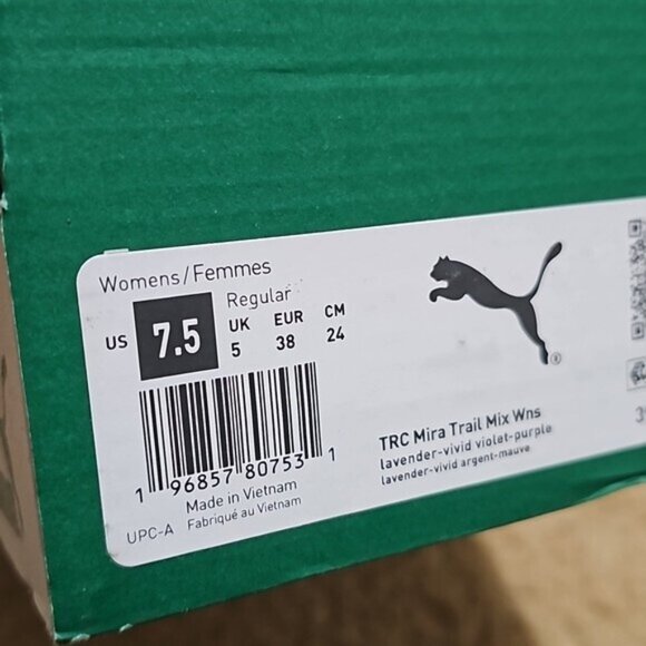 Puma TRC Mira Trail Mix Shoe Sneakers - Lavender Size 7.5 New - Picture 7 of 12